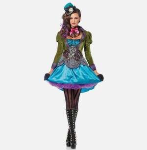 Leg Avenue Costume Deluxe Mad Hatter 3 Pc- Costume M